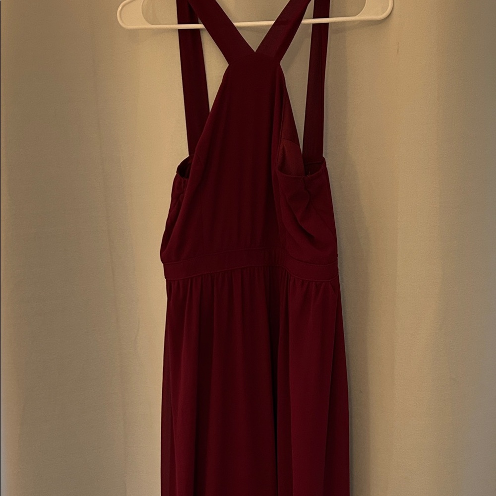 Lulu's Burgundy Formal Maxi Dress